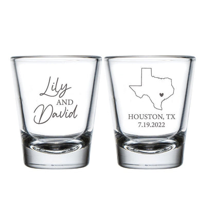 Custom State Wedding Shot Glass (80)
