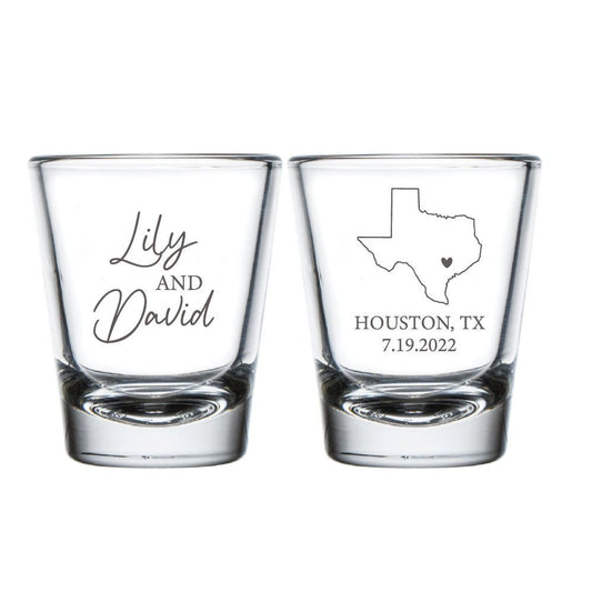 Custom State Wedding Shot Glass (80)