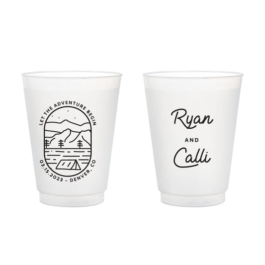 Custom Wedding Frosted Cups (155)
