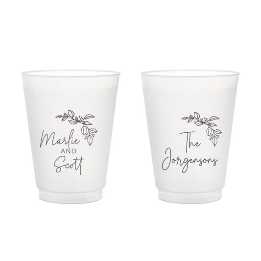 Personalized Wedding Plastic Cups (366)