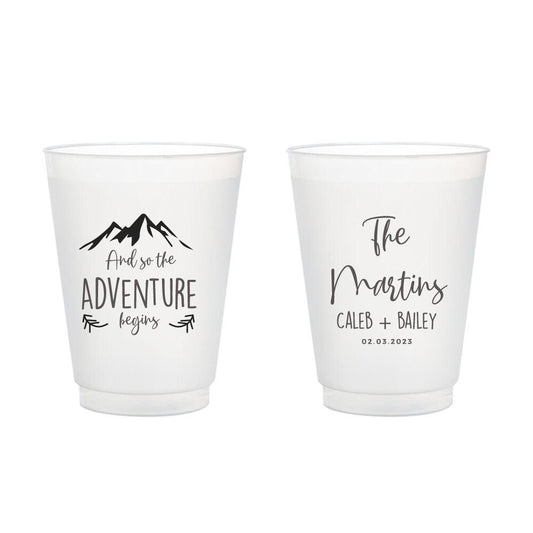 Custom Plastic Cups Wedding Favor (378)
