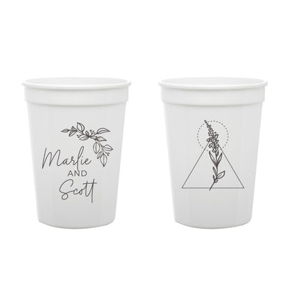 Custom Wedding Plastic Cups Favors (366)