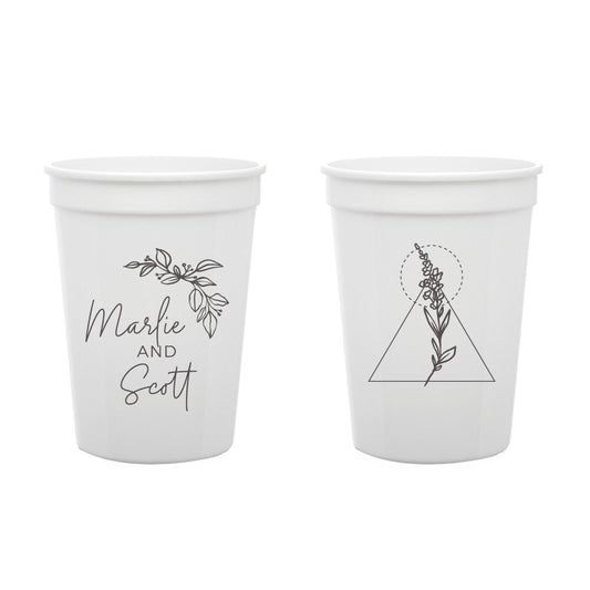 Custom Wedding Plastic Cups Favors (366)