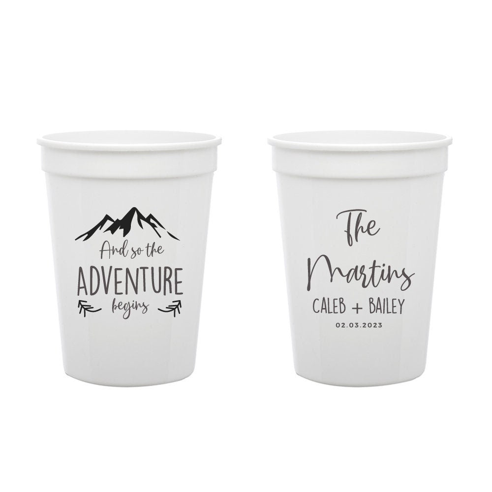 Custom Plastic Cups Wedding Favor (379)