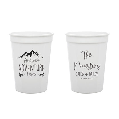 Custom Plastic Cups Wedding Favor (379)