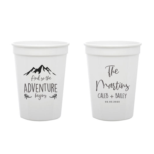 Custom Plastic Cups Wedding Favor (379)