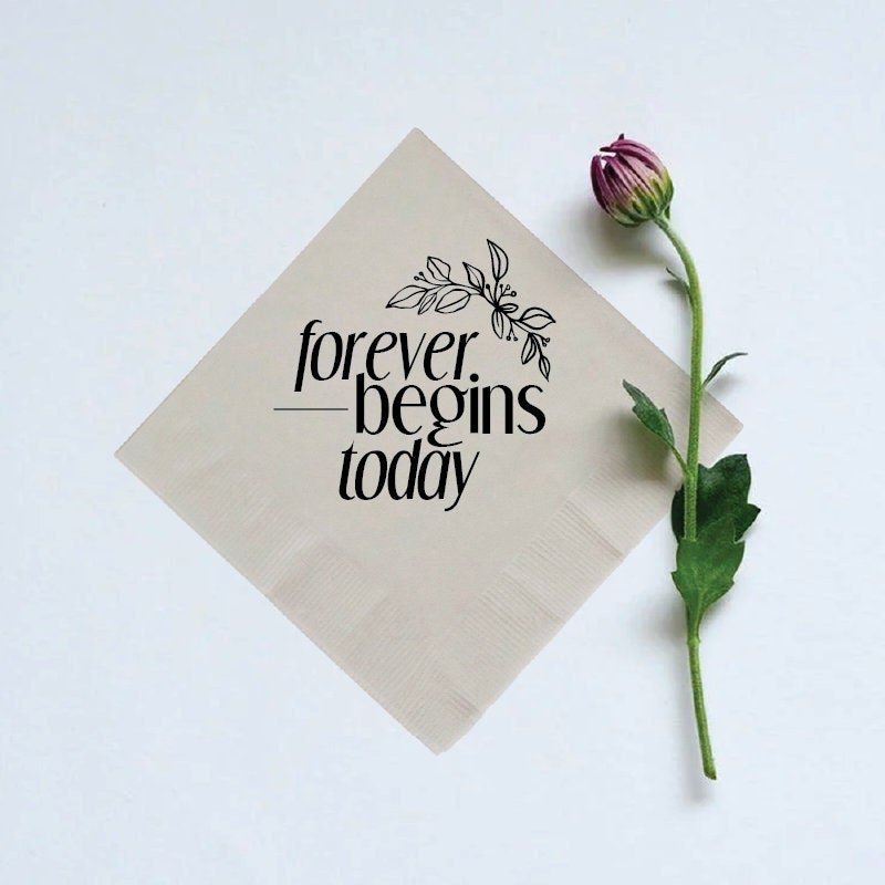 Forever Begins Today Wedding Napkins (93)