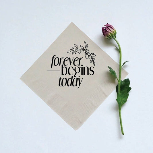 Forever Begins Today Wedding Napkins (93)
