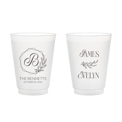 Custom Wedding Frosted Cups (374)