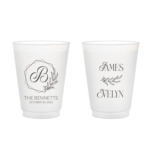 Custom Wedding Frosted Cups (374)