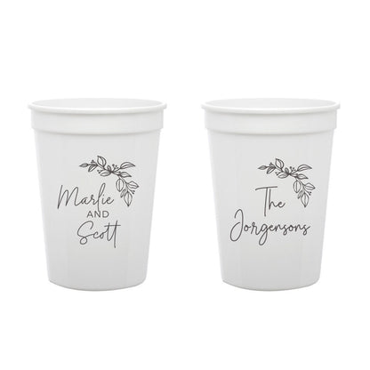 Personalized Wedding Plastic Cups (367)