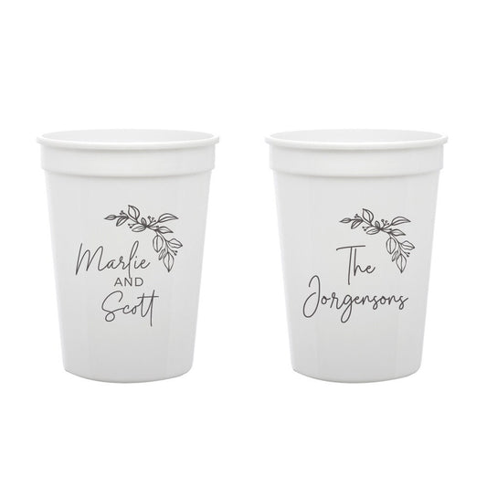 Personalized Wedding Plastic Cups (367)