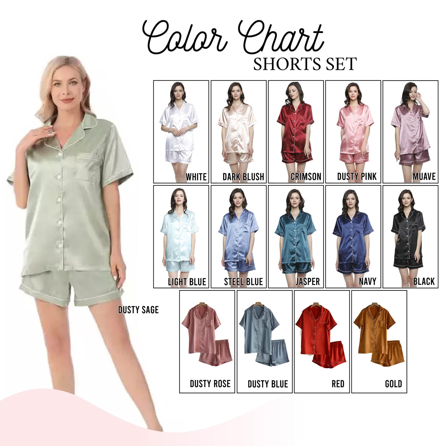Pajama Set Shorts - Custom Bridesmaid PJs Gifts