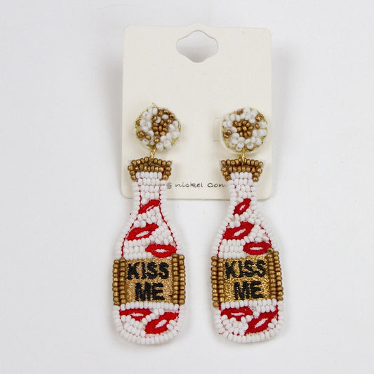 Beaded Valentine's Day Earrings