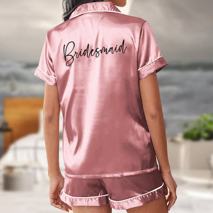 Pajama Set Shorts - Bridesmaid PJs Shorts Set