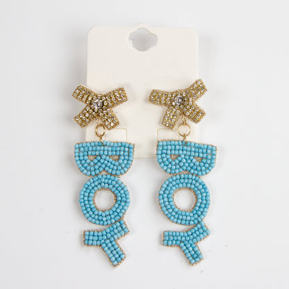 Pink Seed Bead Girl Earrings