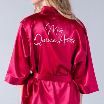 Mis Quince Años Satin Robes