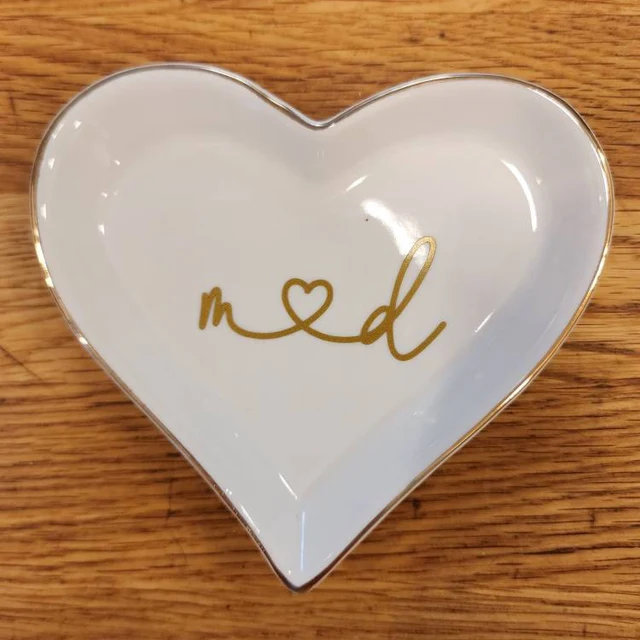 Couple Initials Wedding Ring Tray