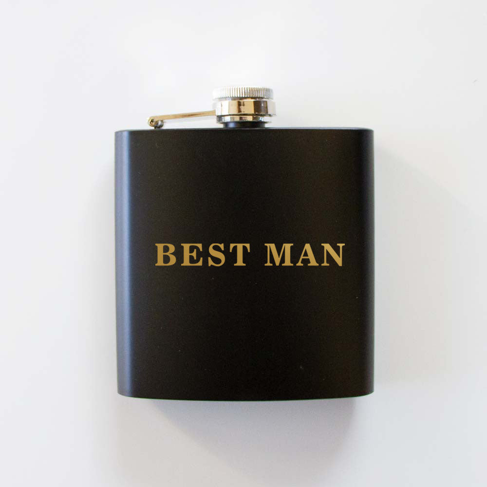 Custom Wedding Title Hip Flask