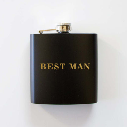 Custom Wedding Title Hip Flask