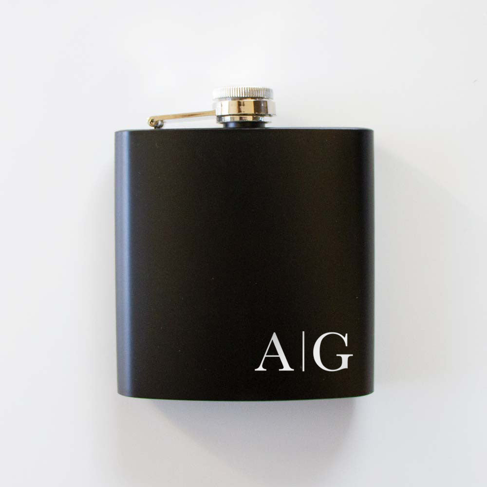 Custom Initials Wedding Flask - Custom Wedding Favors - Hip Flask - Flask Wedding Gift - Groom Flask - Groomsmen Flask - Stainless Steel Flask - Monogrammed Flask - Flask For Groomsmen - Wedding Gift - Dad Gift - Husband Gift - Groomsmen Gift - PrettyRobes