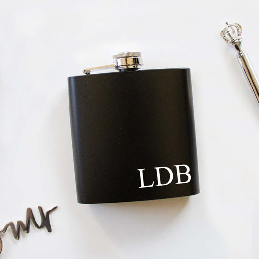 Personalized Monogram Hip Flask - Flask Wedding Gift - Groom Flask - Groomsmen Flask - Stainless Steel Flask - Monogrammed Flask - Hip Flask - Flask For Groomsmen - Wedding Gift - Dad Gift - Husband Gift - Groomsmen Gift - PrettyRobes