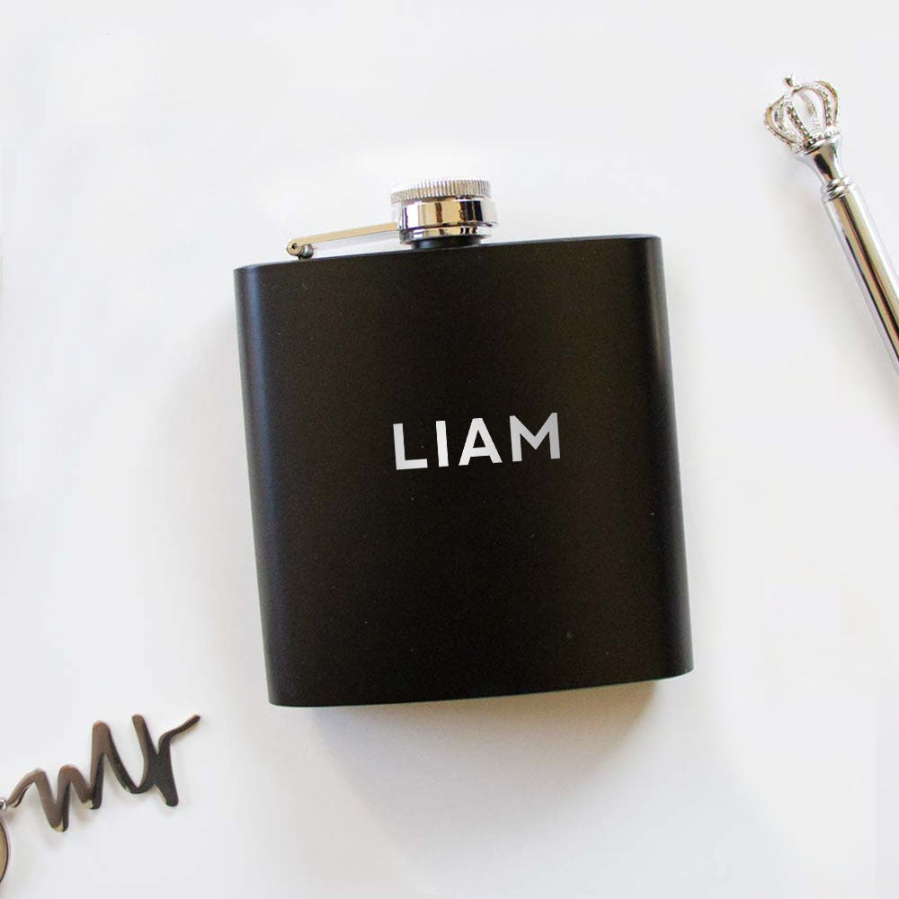 Customized Groomsmen Hip Flask - Flask Wedding Gift - Groom Flask - Groomsmen Flask - Stainless Steel Flask - Monogrammed Flask - Hip Flask - Flask For Groomsmen - Wedding Gift - Dad Gift - Husband Gift - Groomsmen Gift - PrettyRobes