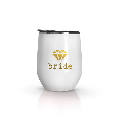 Diamond Style Wedding Wine Tumblers