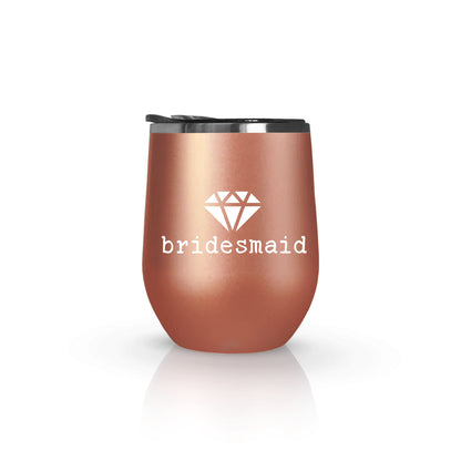 Diamond Style Wedding Wine Tumblers