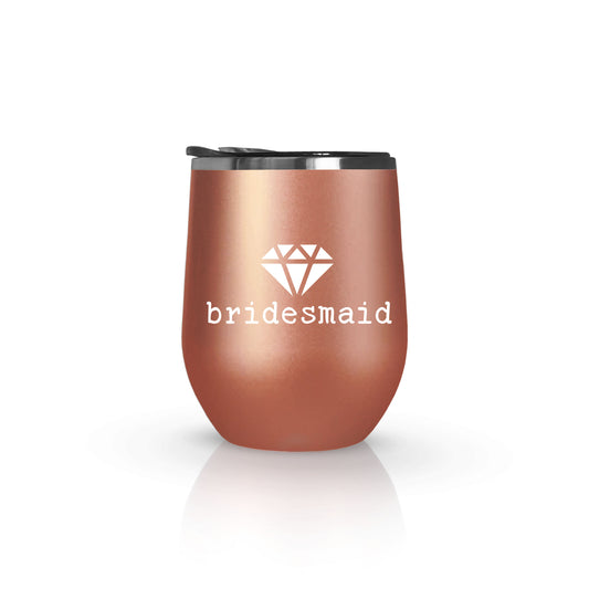 Diamond Style Wedding Wine Tumblers