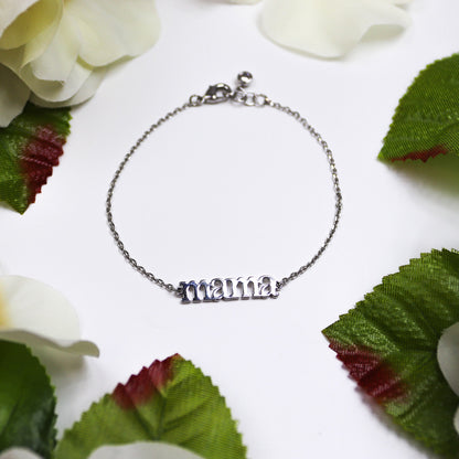 Dainty Mama Gold and White Gold Plated Bracelet