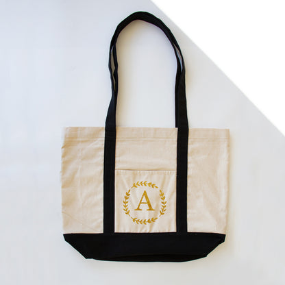 Custom Initial - Tote Bag