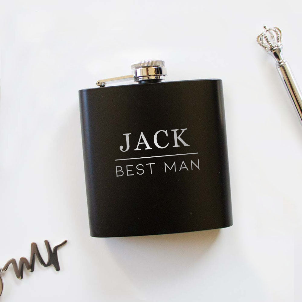 Hip Flask for the Groom, Best Man, Groomsmen - Custom Wedding Gift - Hip Flask - Groom Flask - Groomsmen Flask - Stainless Steel Flask - Dad Gift - Wedding Gift - Husband Gift - Groomsmen Gift 